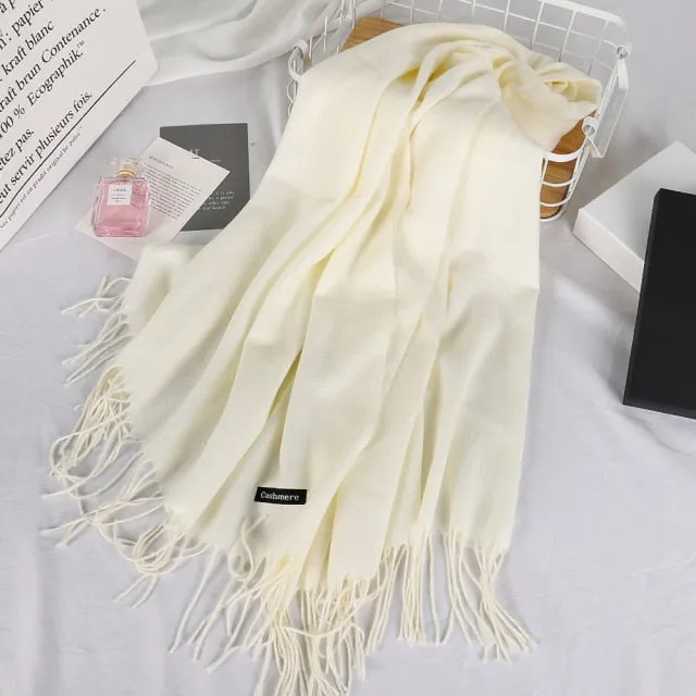 Long Warm Cashmere Hijab Scarf