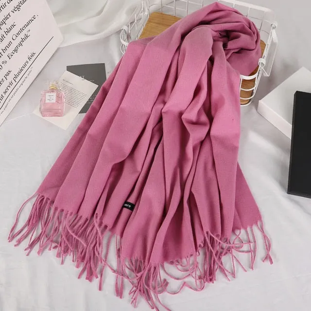 Long Warm Cashmere Hijab Scarf