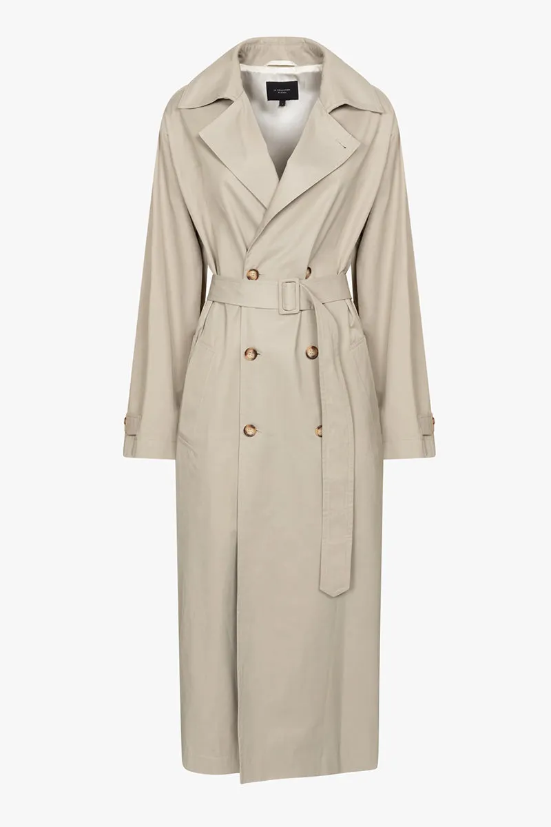 Marike raincoat | Beige - Water repellent organic cotton