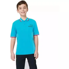 McLaren F1 Kids Miami Graphic Polo Shirt-Youth Vice Blue