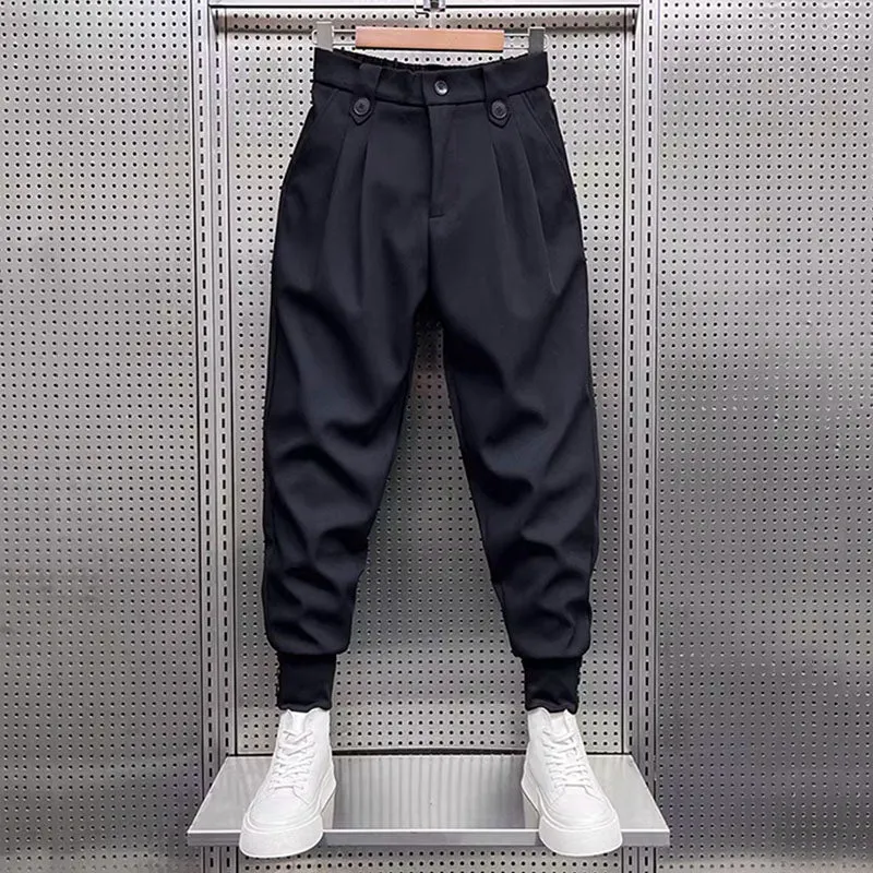 Mens Cargo Pants Relaxed Fit Cropped Casual Baggy Sweatpants with Pockets