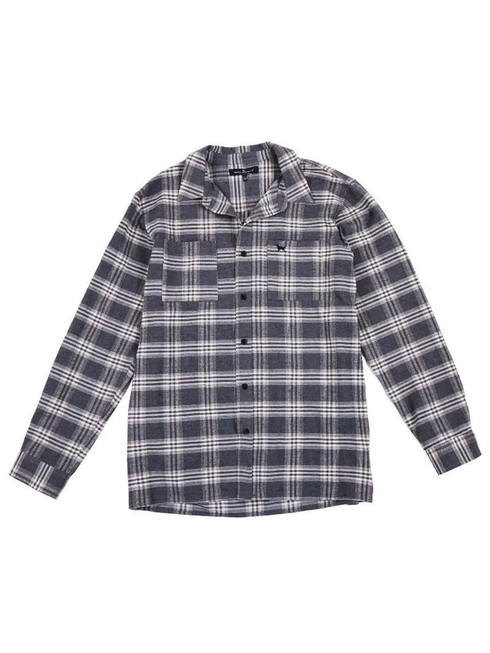 Men's Grey Plaid Flannel