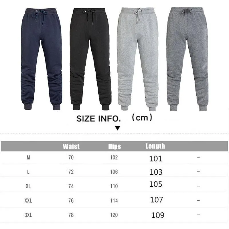 Men's Wool Pants - Thick Fleece Winter Super Warm Pant - Outdoors Run Trousers Sweatpants (D9)(TG4)