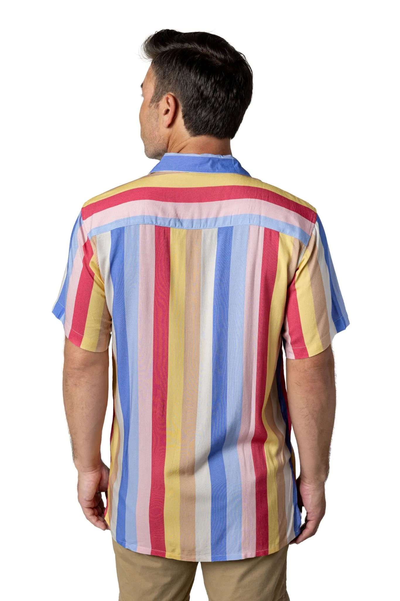 MH05 - Hawaiian Barong Stripes - LIMITED - Short-Sleeve Polo Barong Tagalog