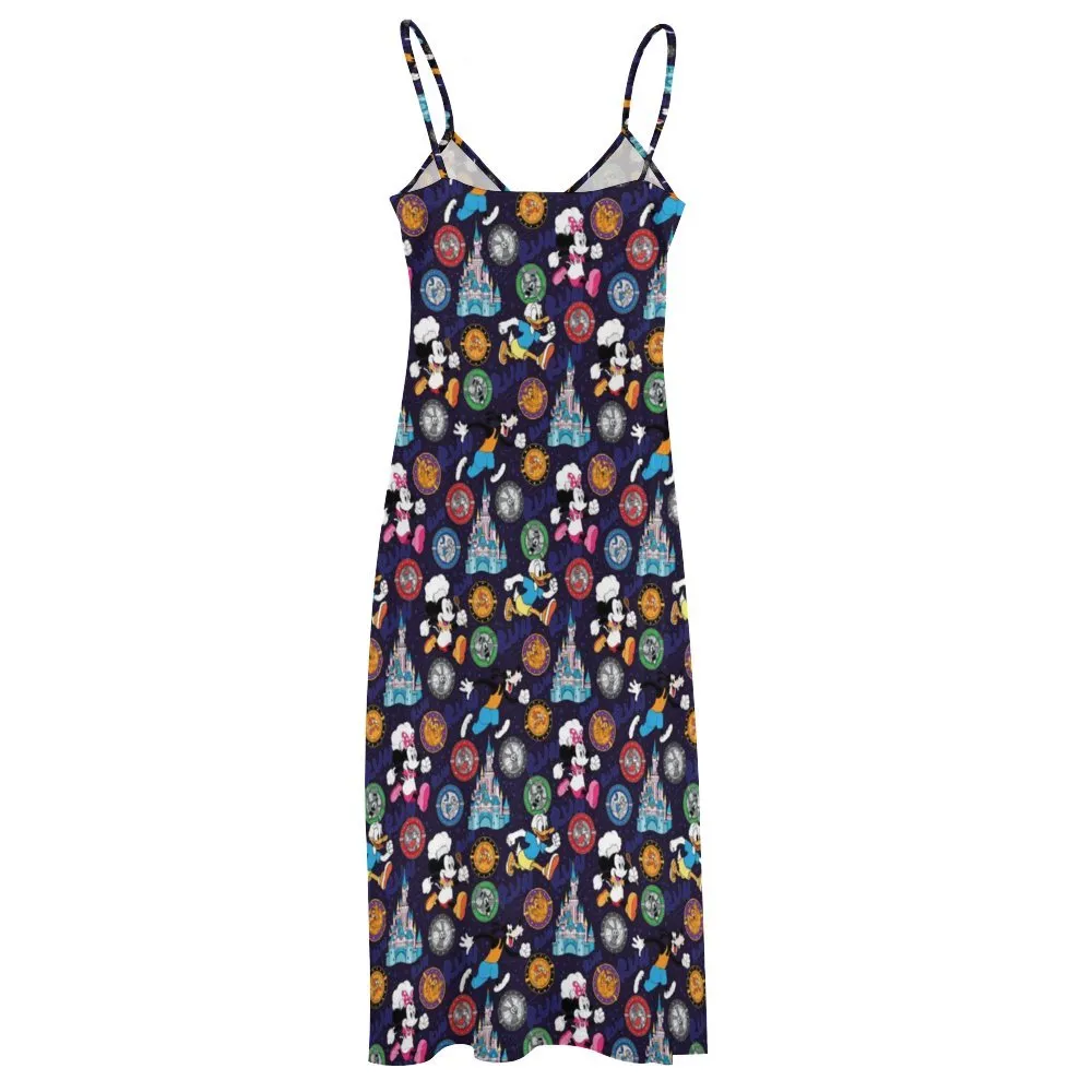 Mickey Wine And Dine Race Women's Summer Slip Long Dress