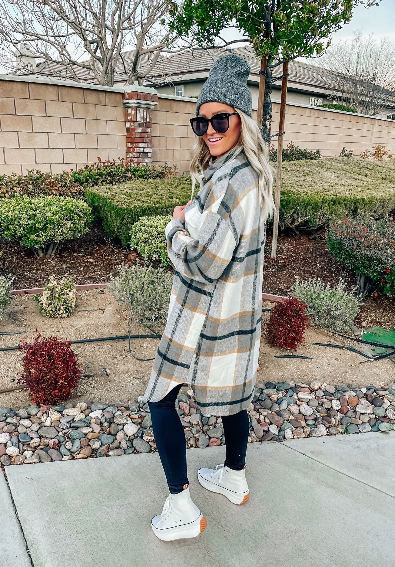 Natalie Long Plaid Shacket