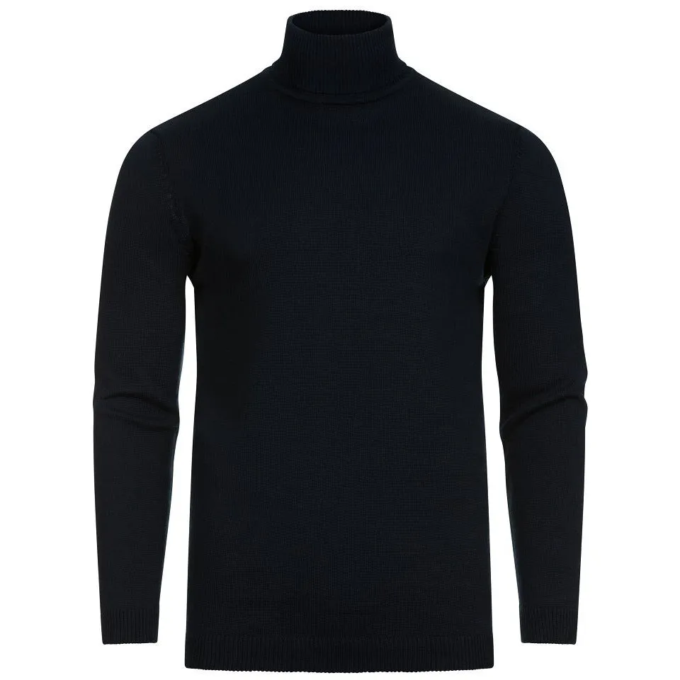 Navy Turtleneck Sweater