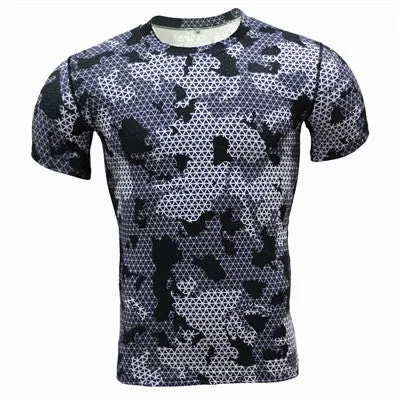 New 2016 Base Layer Camouflage T Shirt Fitness Tights Quick Dry Camo T Shirts Tops & Tees Crossfit Compression Shirt