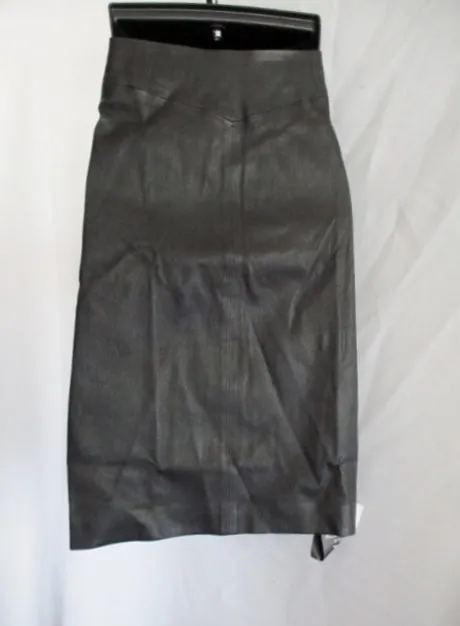 NEW NWT JOSEPH CLAIRE LEATHER STRETCH Pencil SKIRT BLACK 40 8