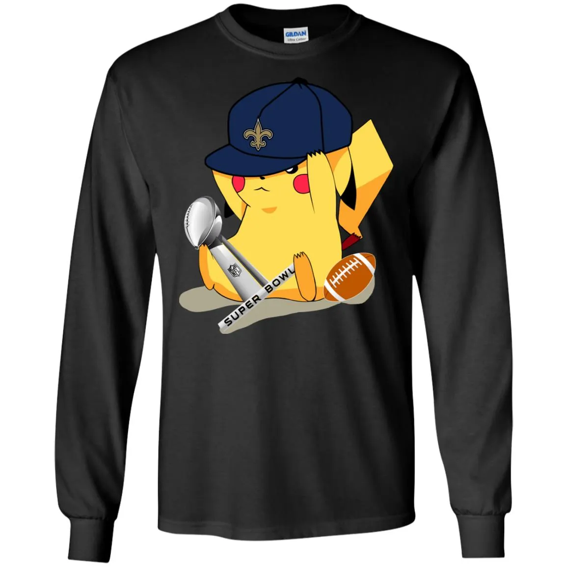 Nfl – New Orleans Saints Pikachu Super Bowl 2019 Football Men Long Sleeve Shirt