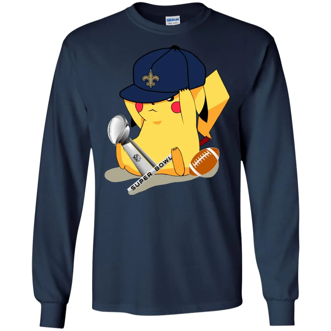 Nfl – New Orleans Saints Pikachu Super Bowl 2019 Football Men Long Sleeve Shirt