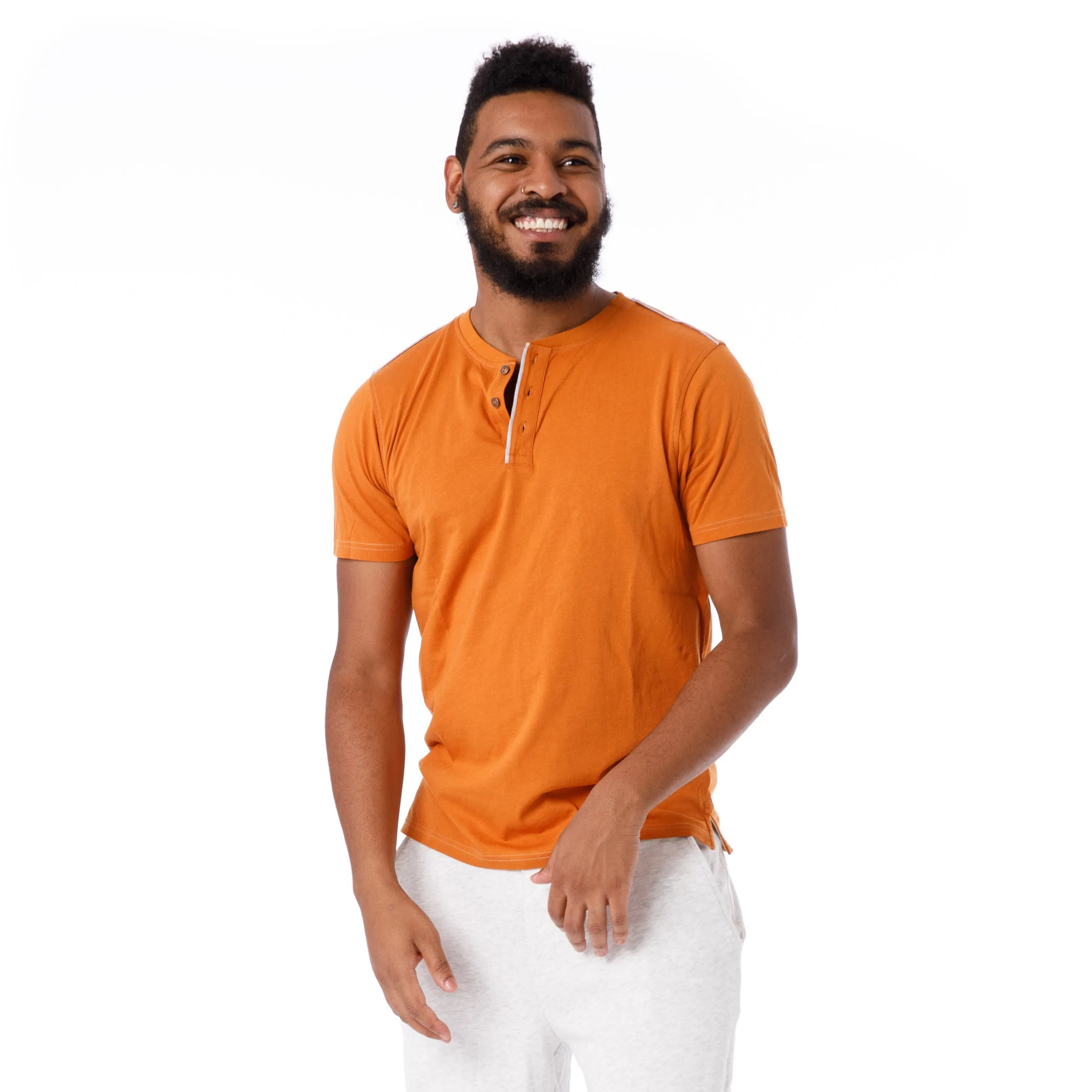 Organic Short Sleeve Henley T-Shirt