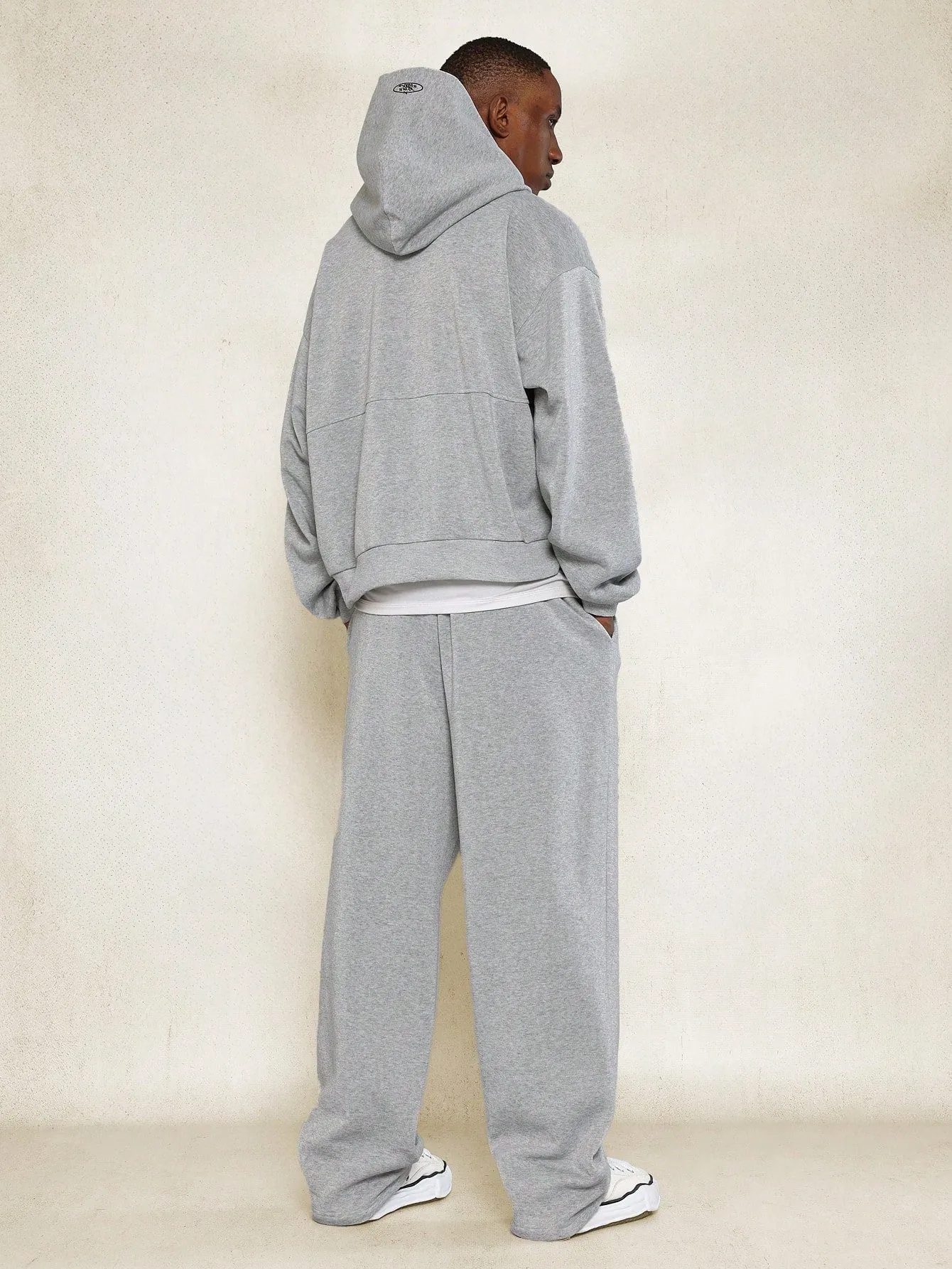 Overhead Hoodie With Kangaroo Pocket And Drop Crotch Jogger 2 Piece Set