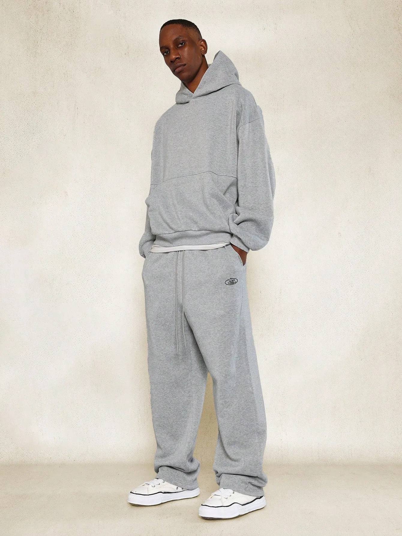 Overhead Hoodie With Kangaroo Pocket And Drop Crotch Jogger 2 Piece Set