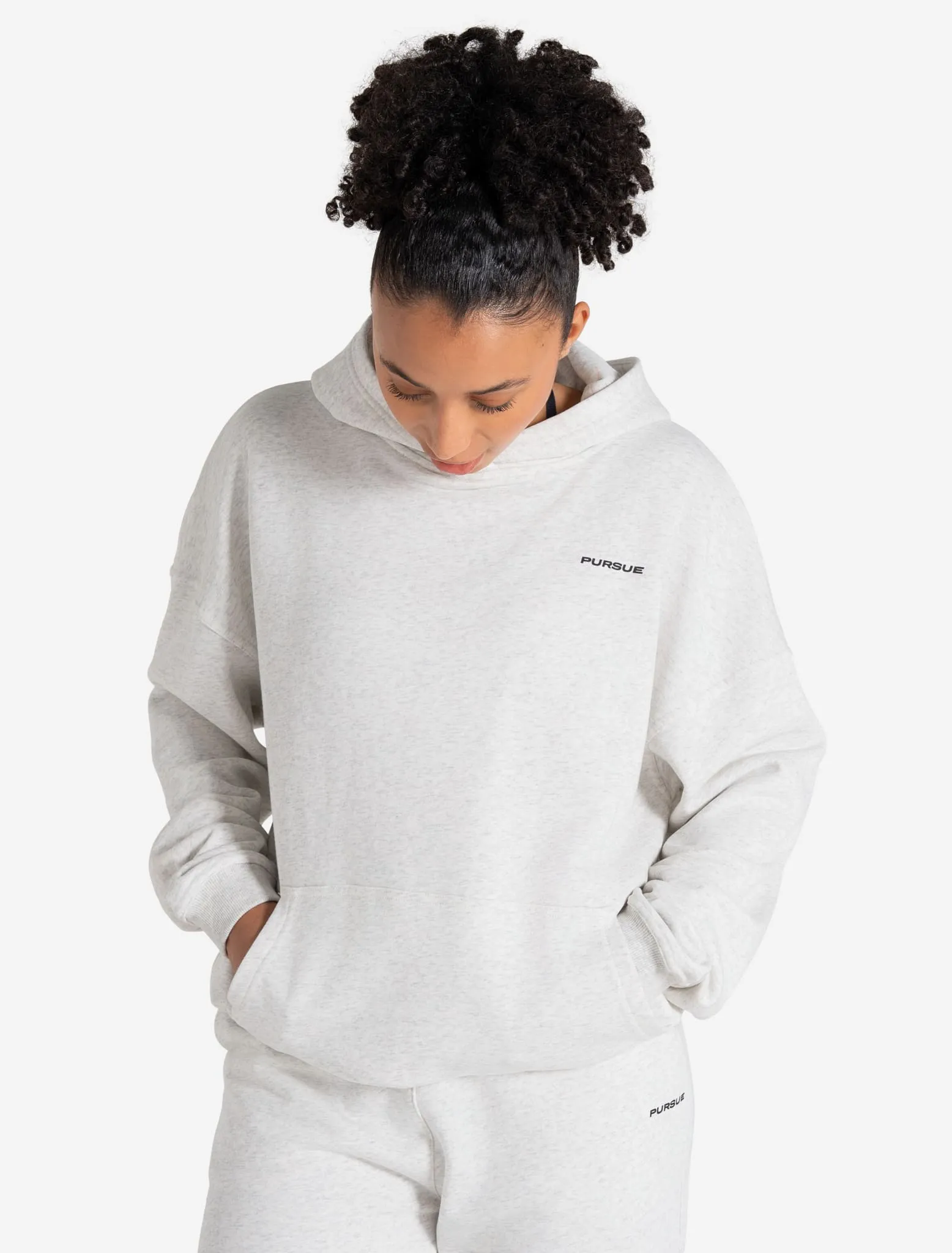 Oversized Hoodie - Light Melange Grey