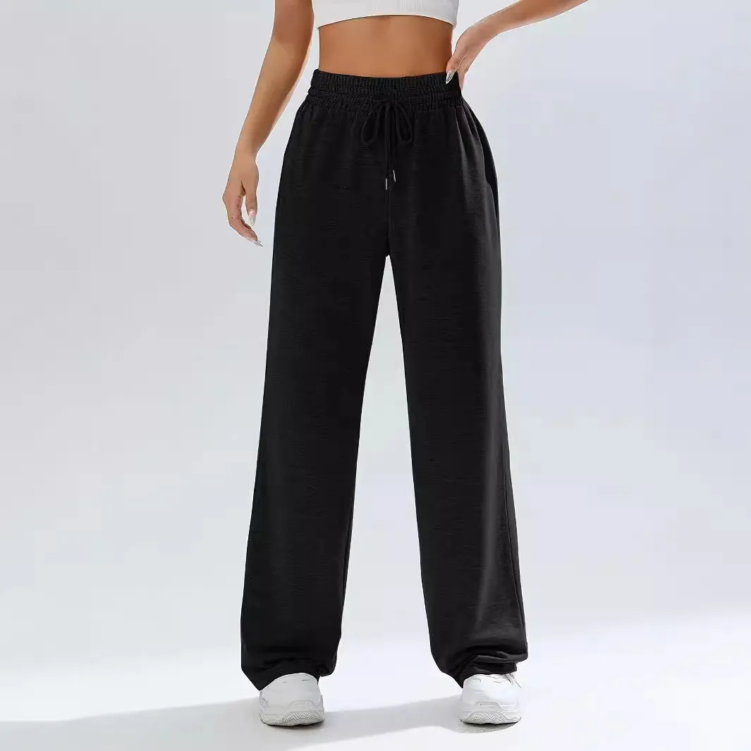 Pants Women Lazy Soft Glutinous High Waist Drooping Straight Mopping Pants Wide Leg Casual Track Sweatpants