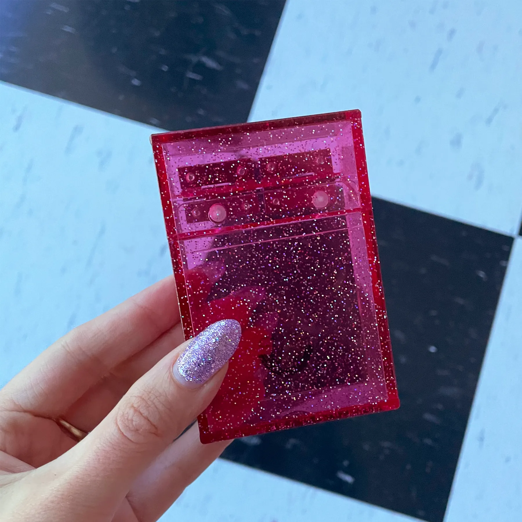 Pink Glitter Cigarette Box