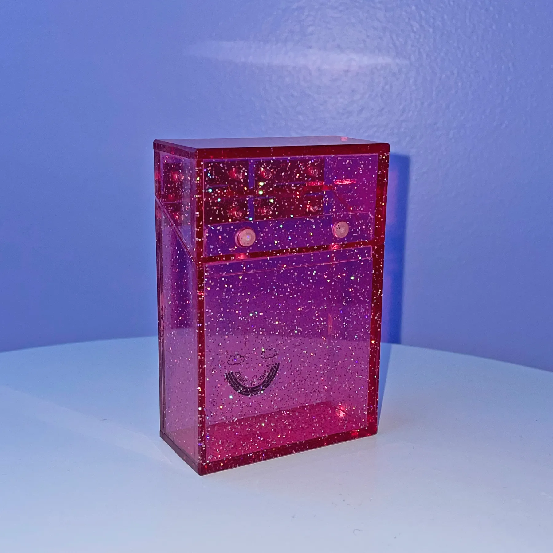 Pink Glitter Cigarette Box