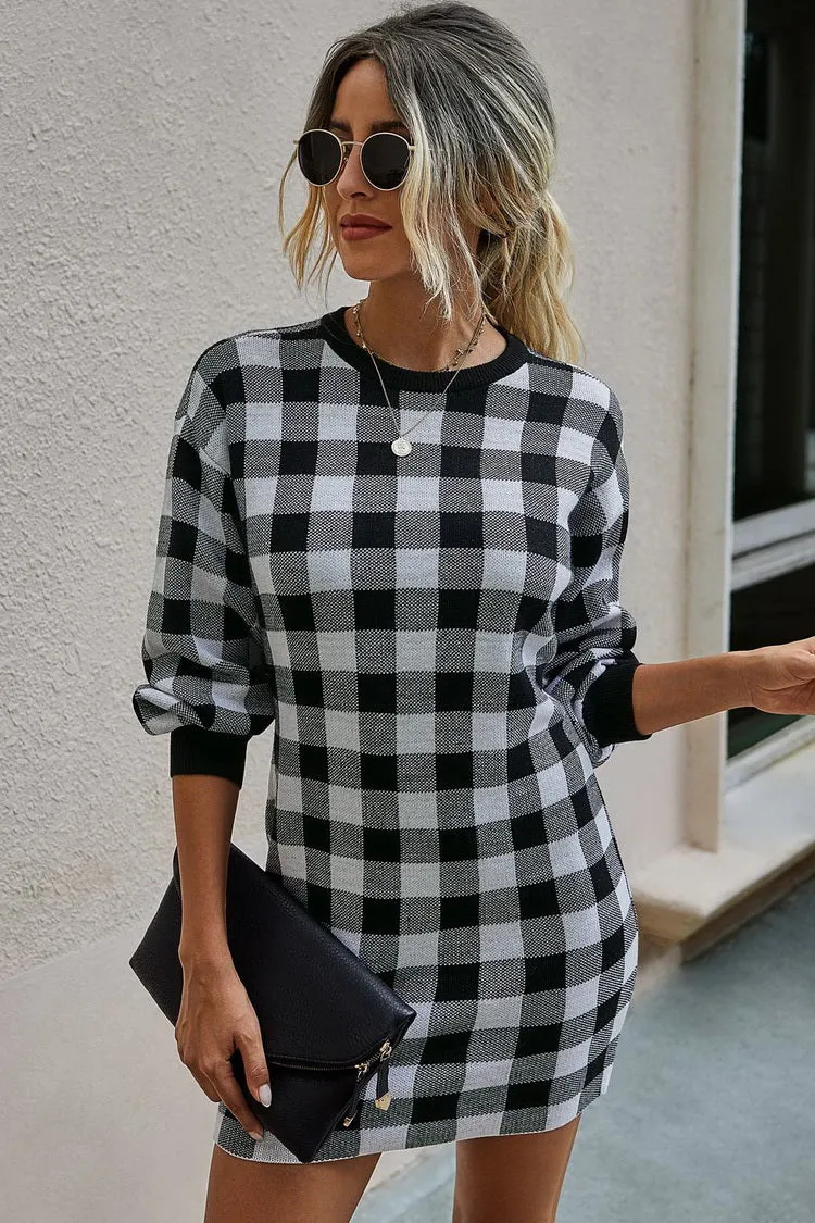 Plaid Cultivate One's Morality Dress