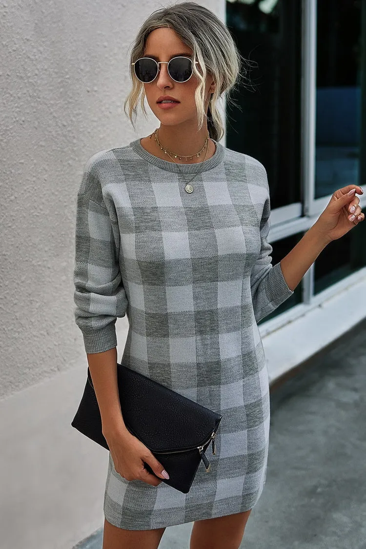 Plaid Cultivate One's Morality Dress