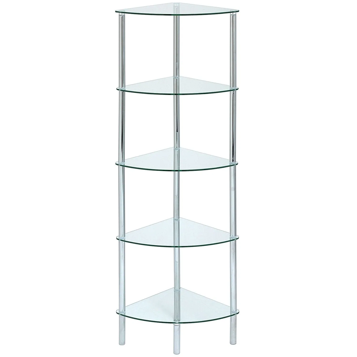 Polo 5 Tier Corner Display Glass Unit-Clear Glass