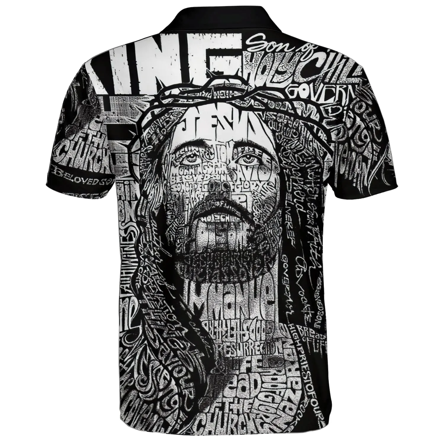 Potrait Jesus Polo Shirt - Christian Shirts & Shorts