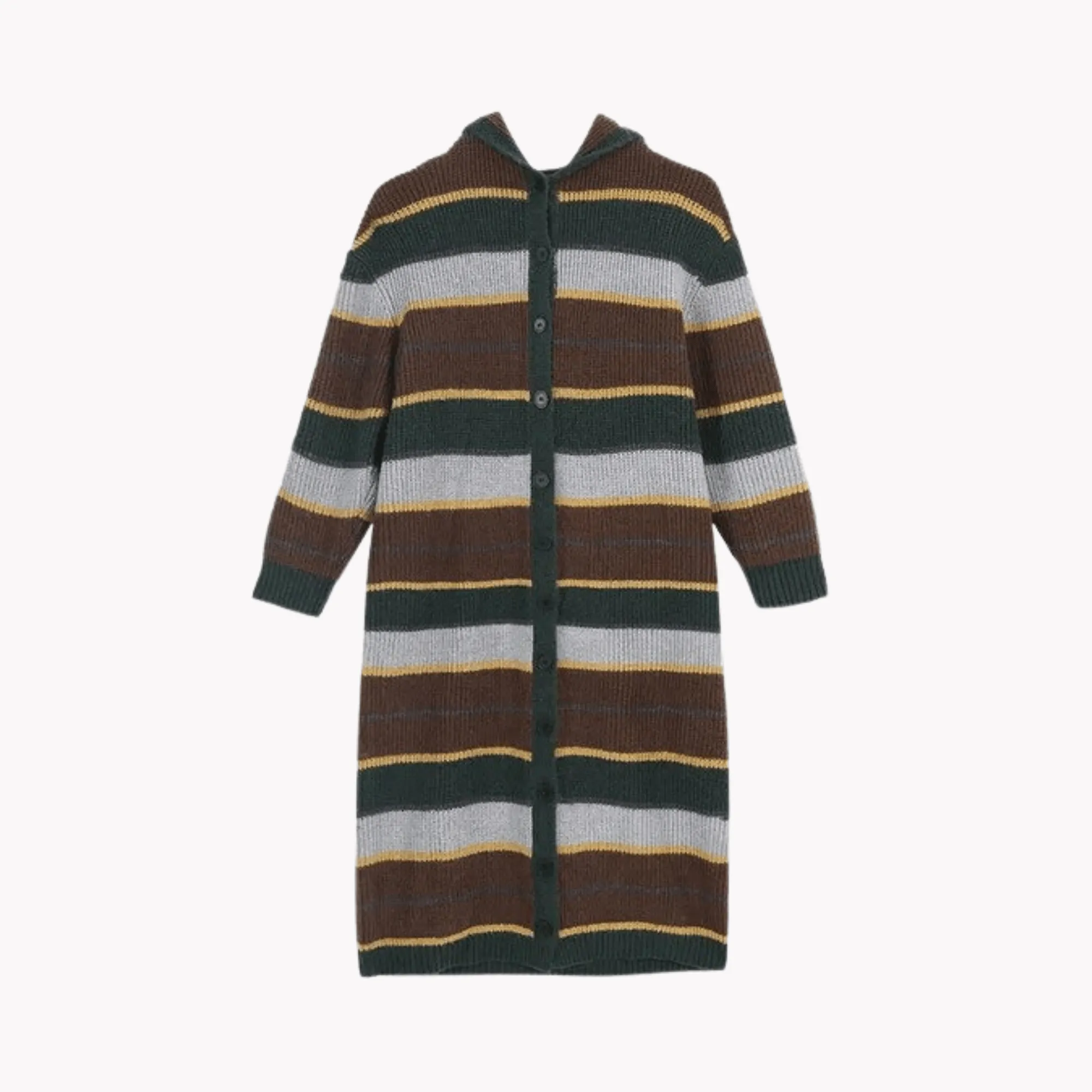 Pre Order:  Striped Hooded Knit Dress