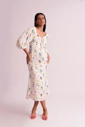 Pure cotton Ladies Casual Floral midi Dress