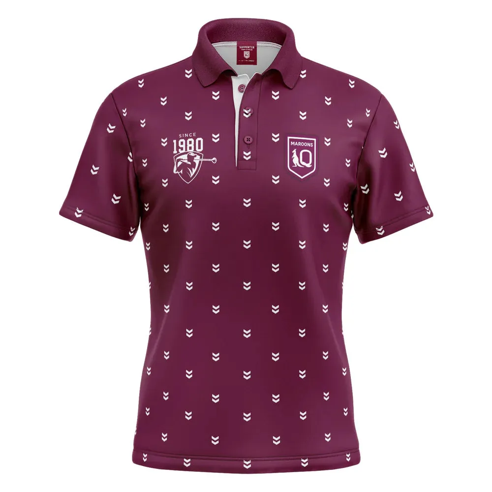 QLD Maroons Mens Mulligan Golf Polo