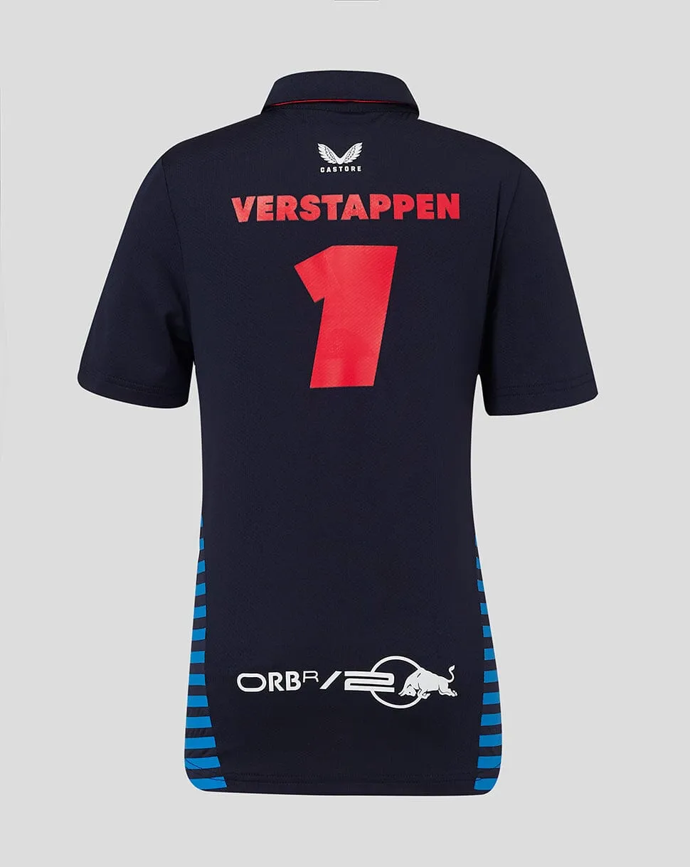 Red Bull Racing F1 Kid's 2024 Max Verstappen Team Polo Shirt- Youth Navy