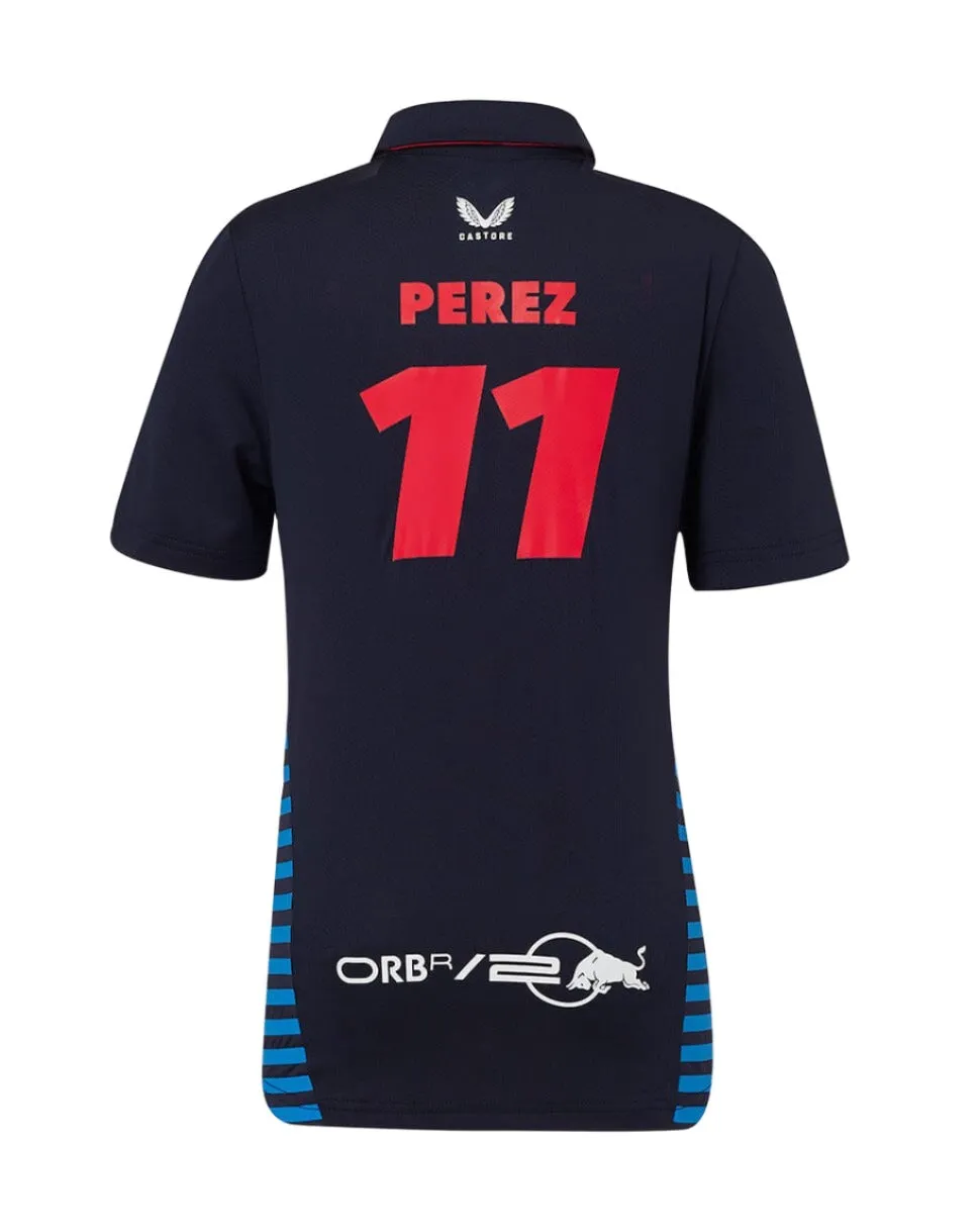 Red Bull Racing F1 Kid's 2024 Sergio "Checo" Perez Team Polo Shirt- Youth Navy