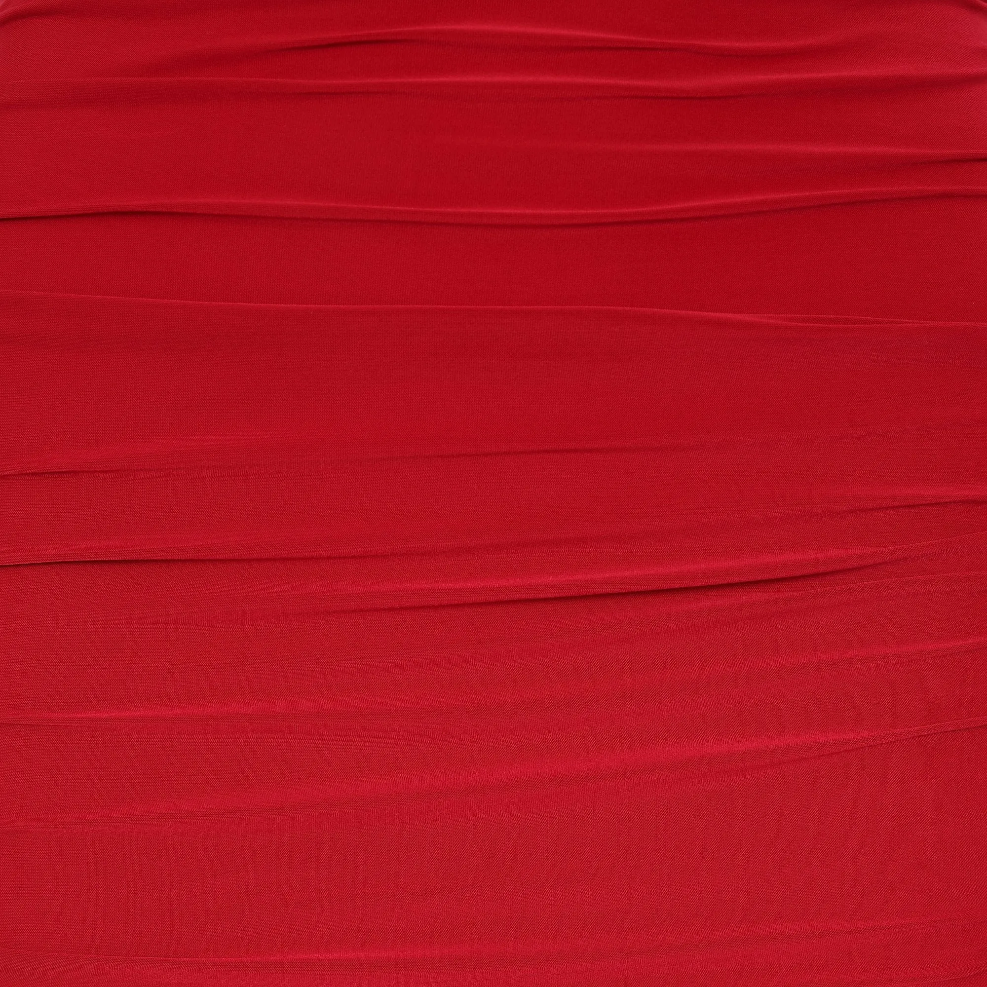 Red Soft Touch Pencil Bodycon Wiggle skirt