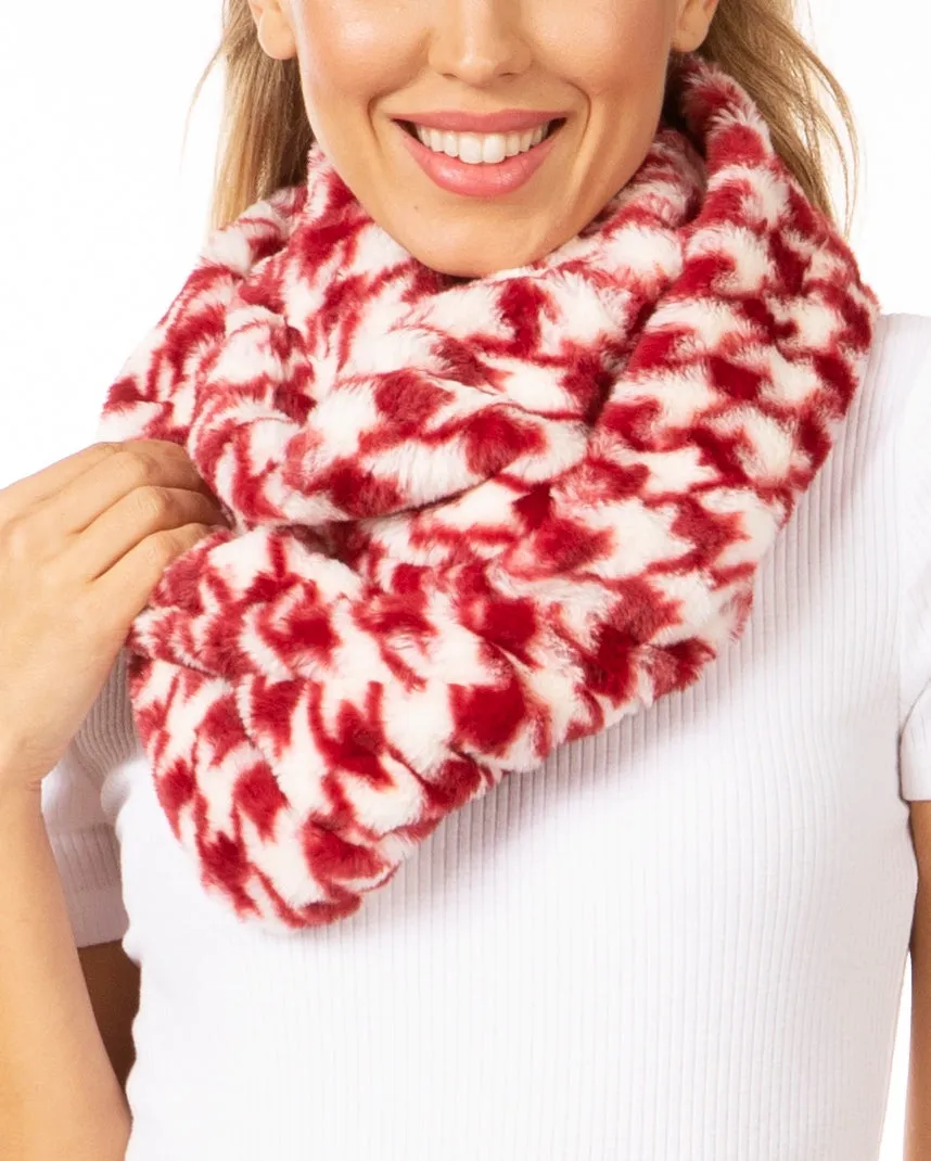 Sakkas Abir Soft Furry Reversible Short Twist Wrap Around Infinity Scarf