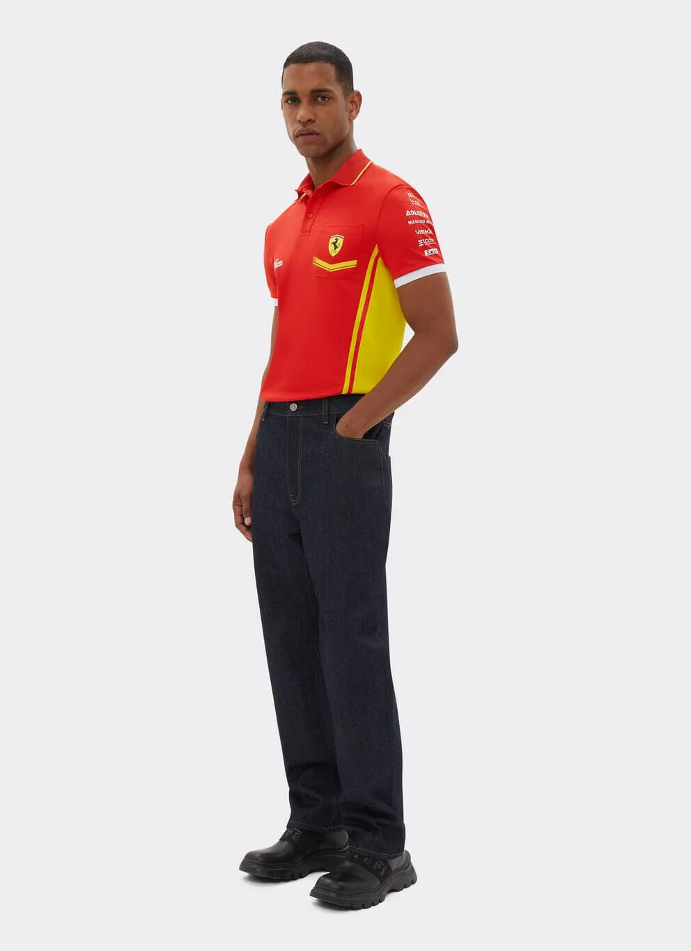 Scuderia Ferrari Hypercar Le Mans 2024 Men's Team Polo - Red