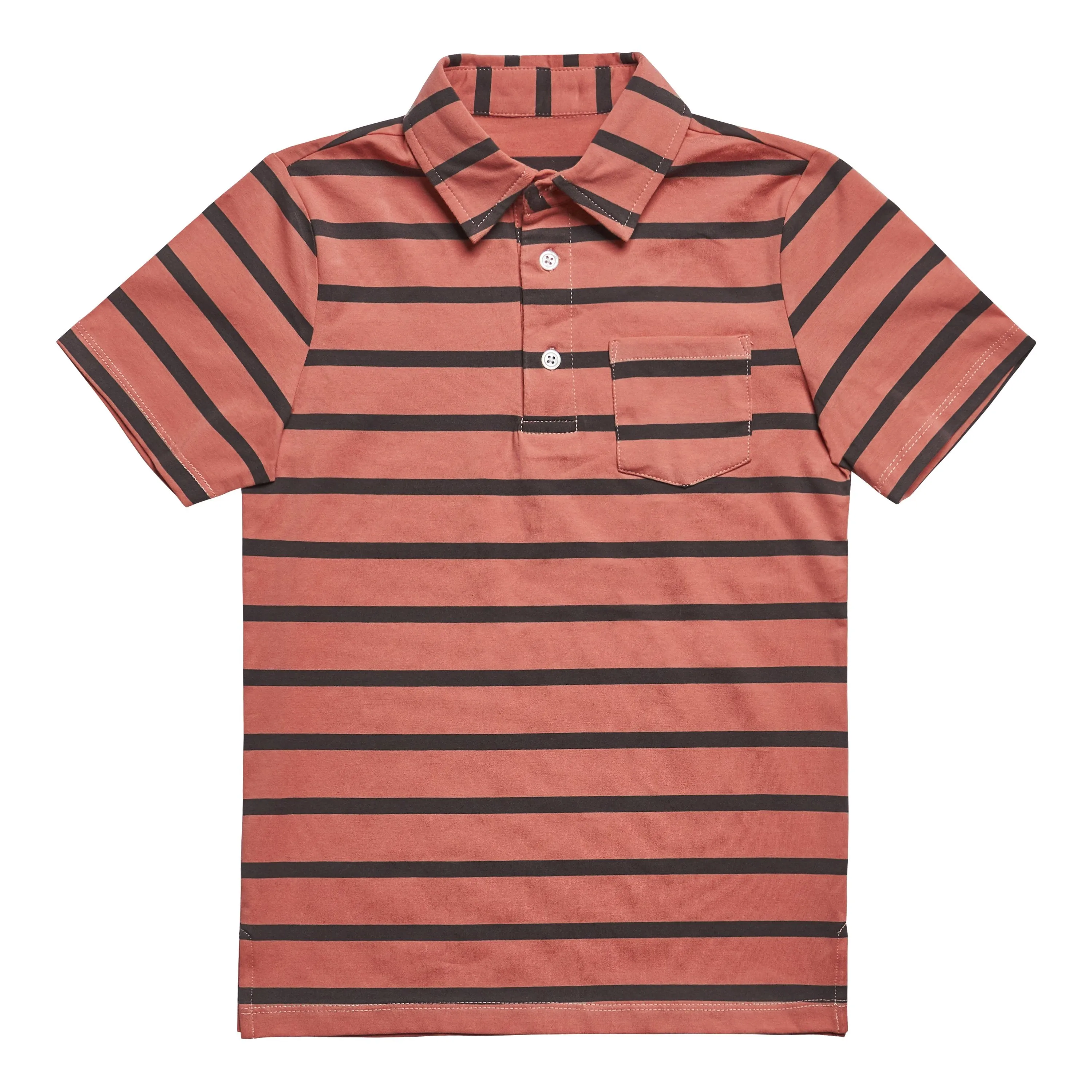 Simple Stripe Jersey Polo