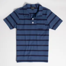 Simple Stripe Jersey Polo