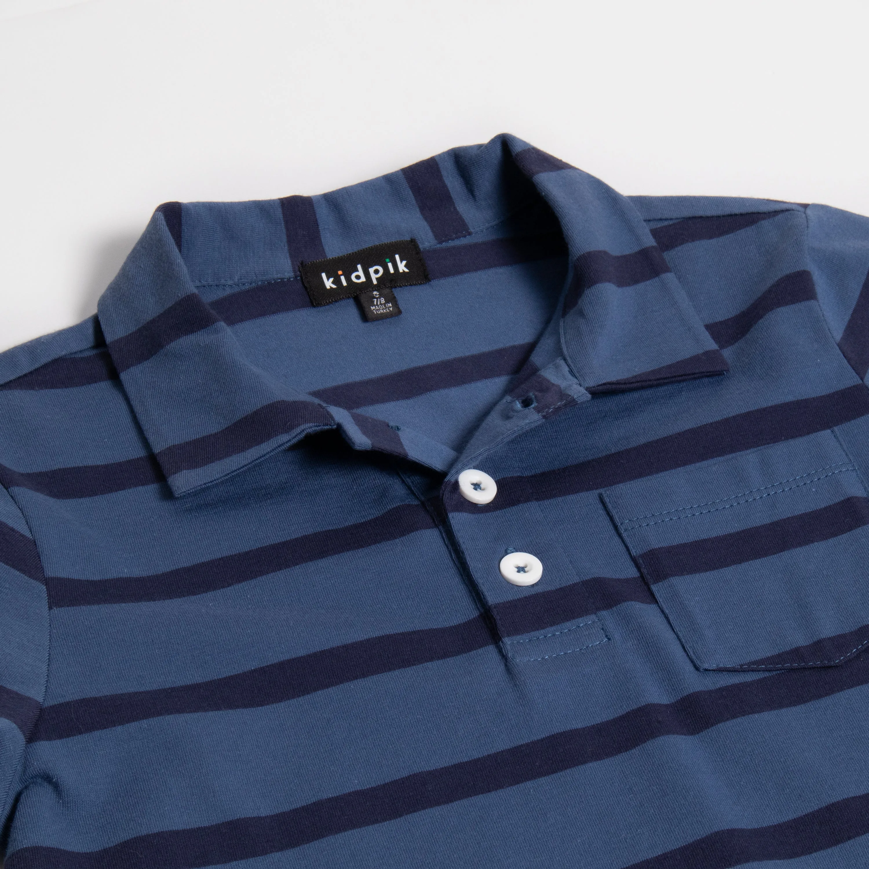 Simple Stripe Jersey Polo