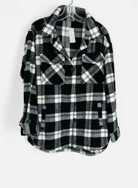 Size M ? Black/White Plaid Jackets Shacket