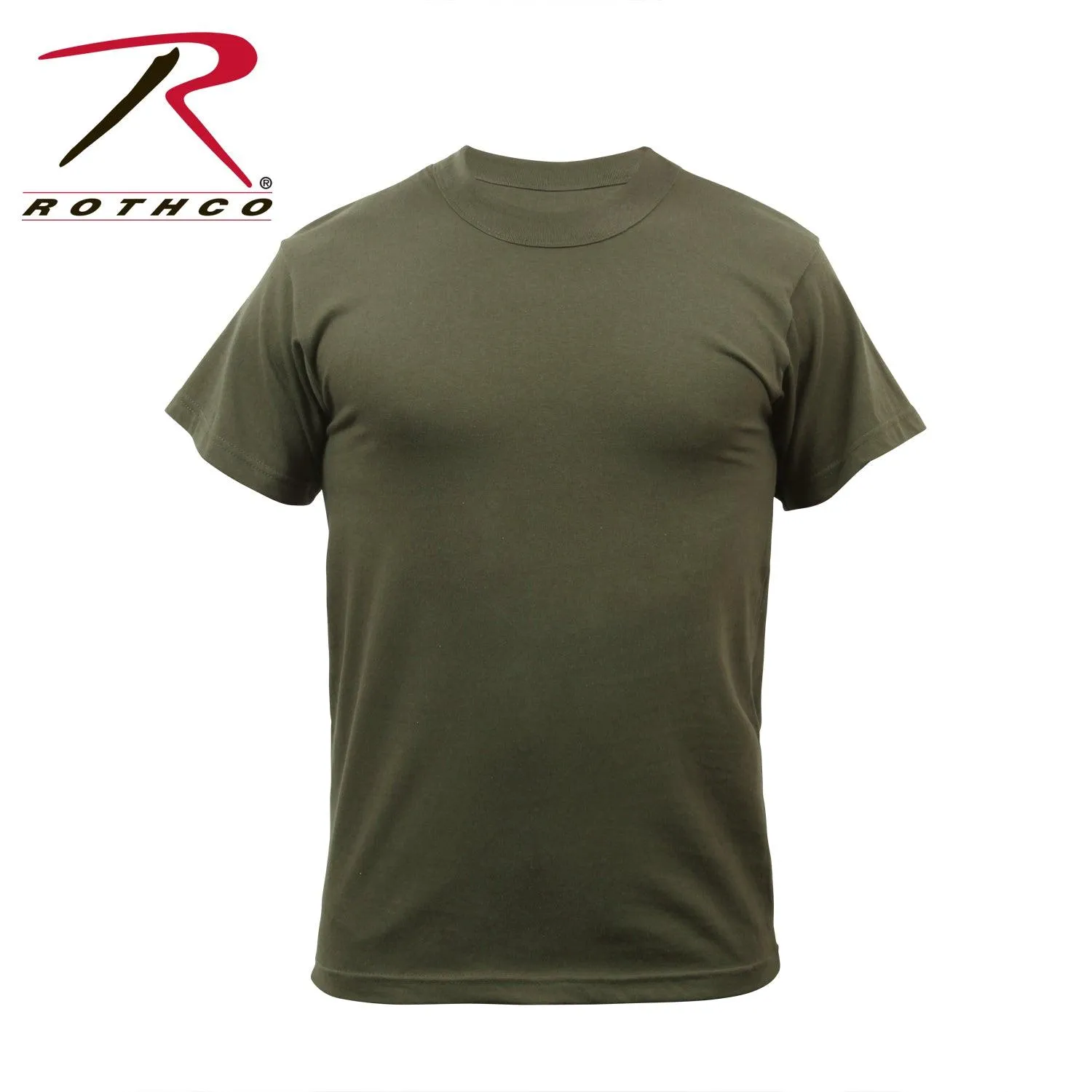 Solid Color T-Shirt with Cotton / Polyester Blend