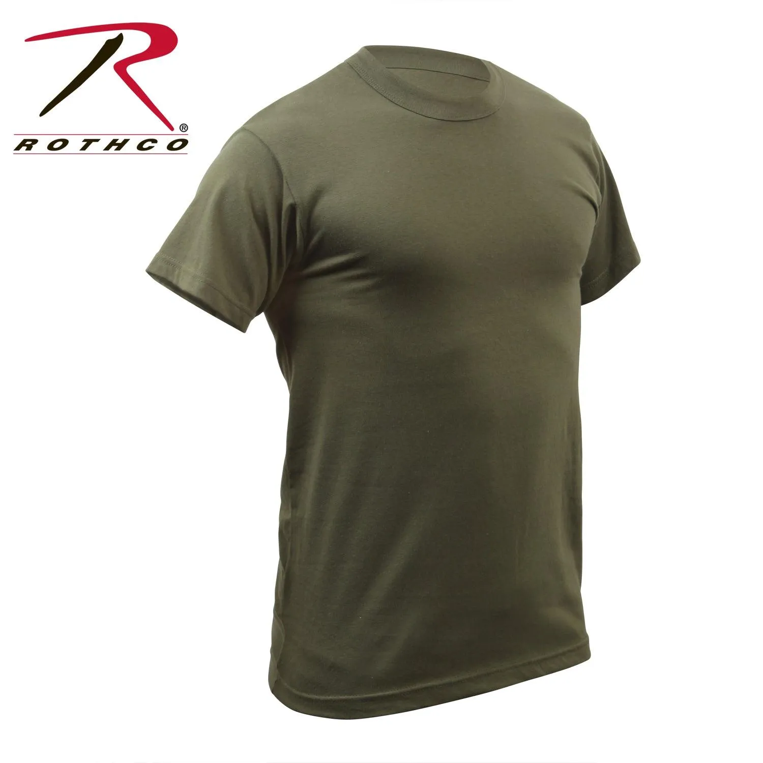 Solid Color T-Shirt with Cotton / Polyester Blend