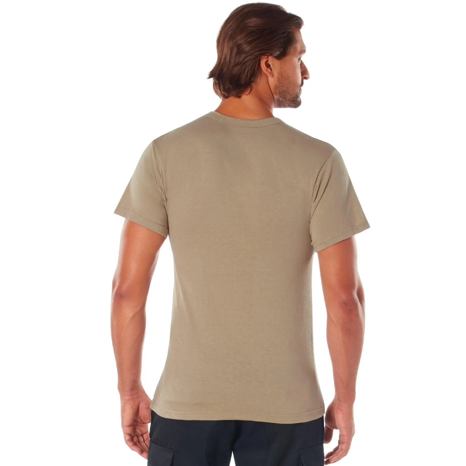 Solid Color T-Shirt with Cotton / Polyester Blend