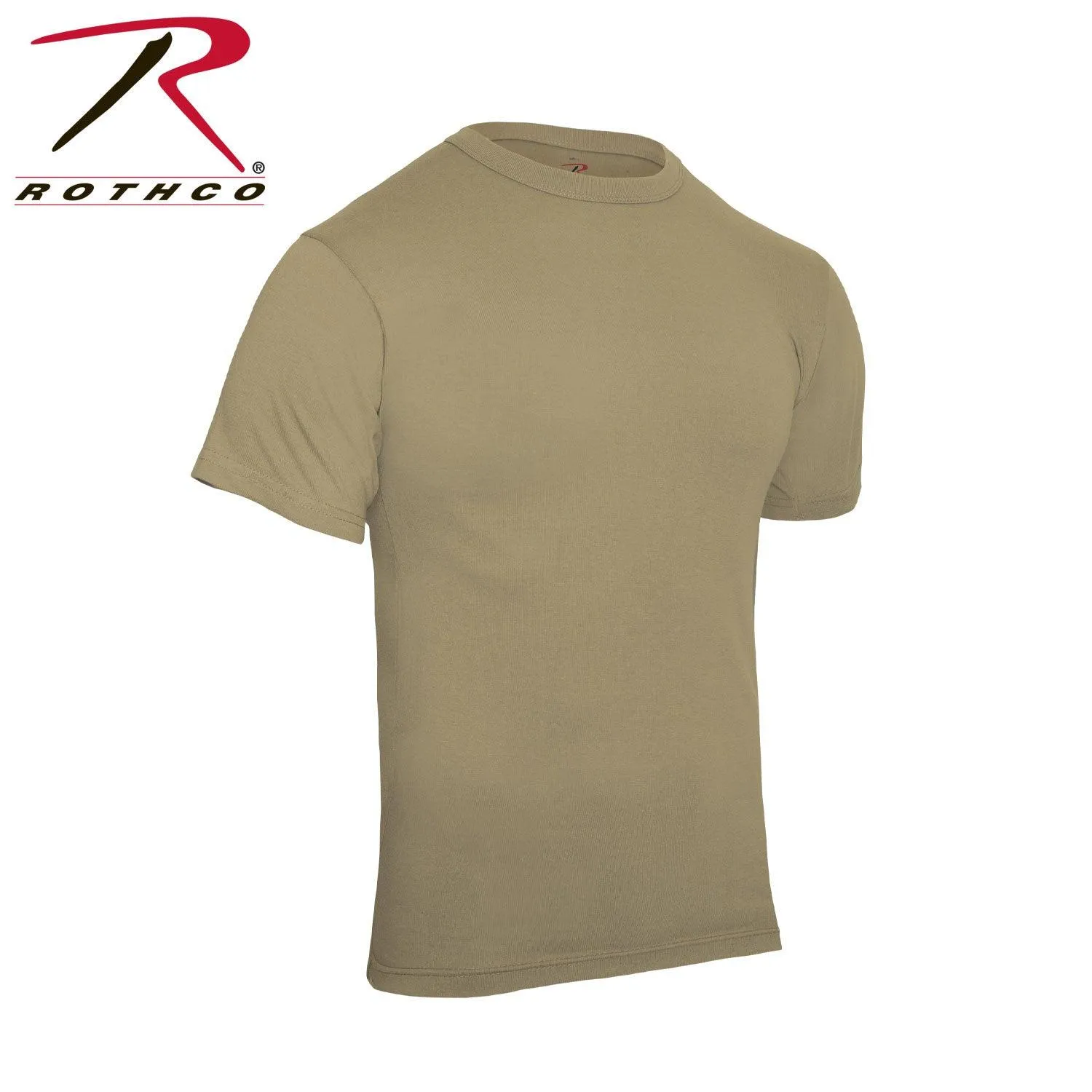 Solid Color T-Shirt with Cotton / Polyester Blend