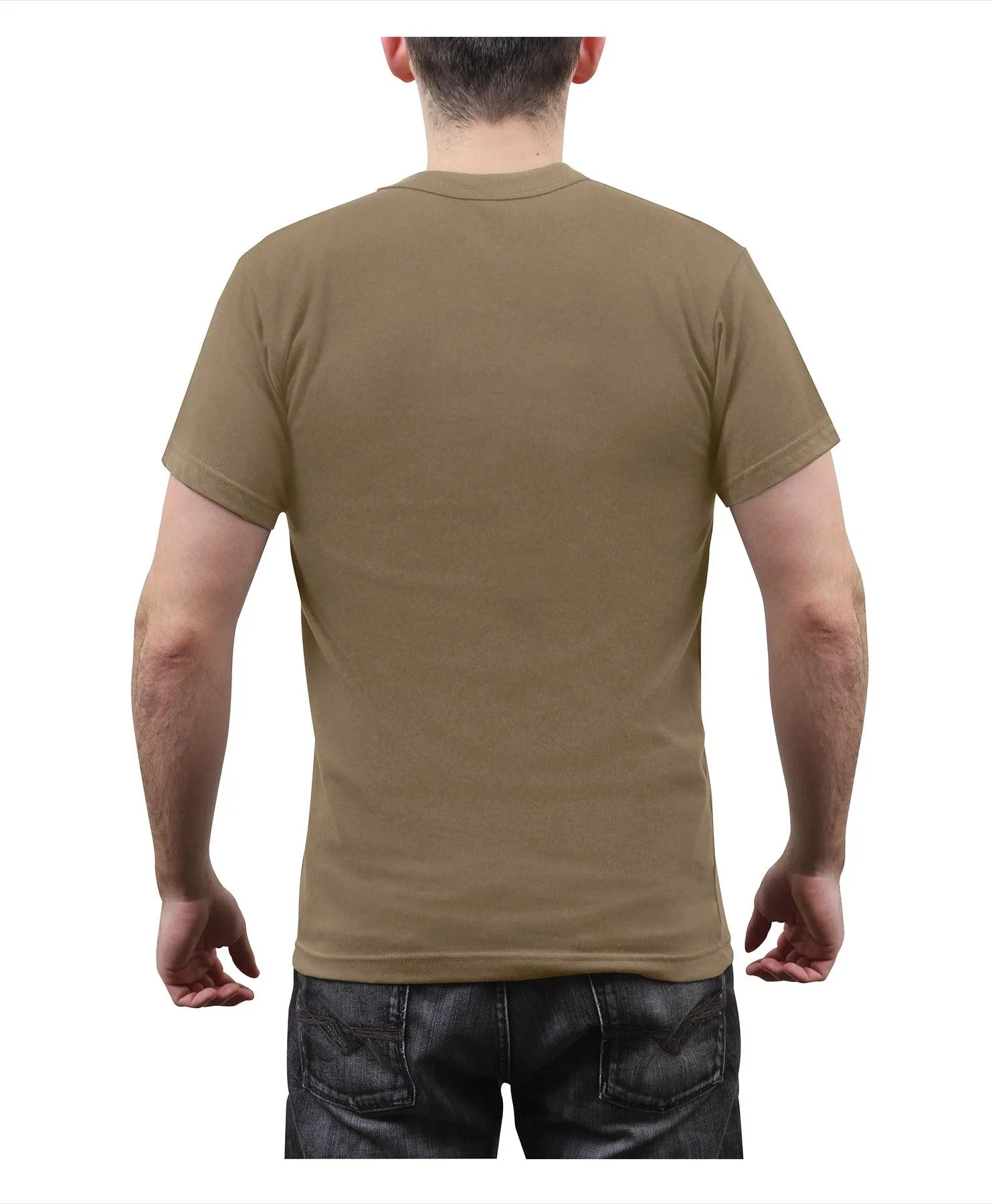 Solid Color T-Shirt with Cotton / Polyester Blend