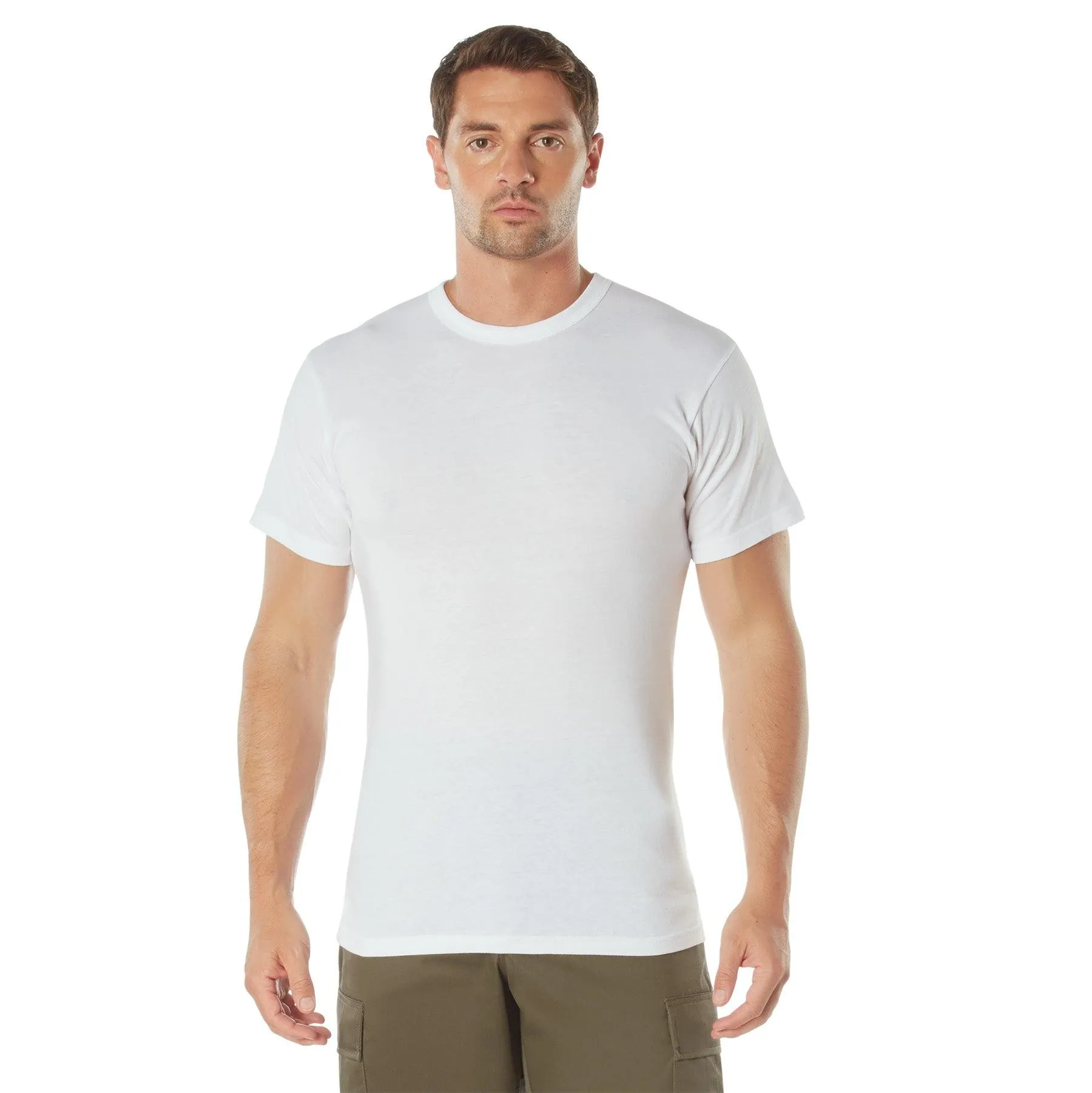 Solid Color T-Shirt with Cotton / Polyester Blend