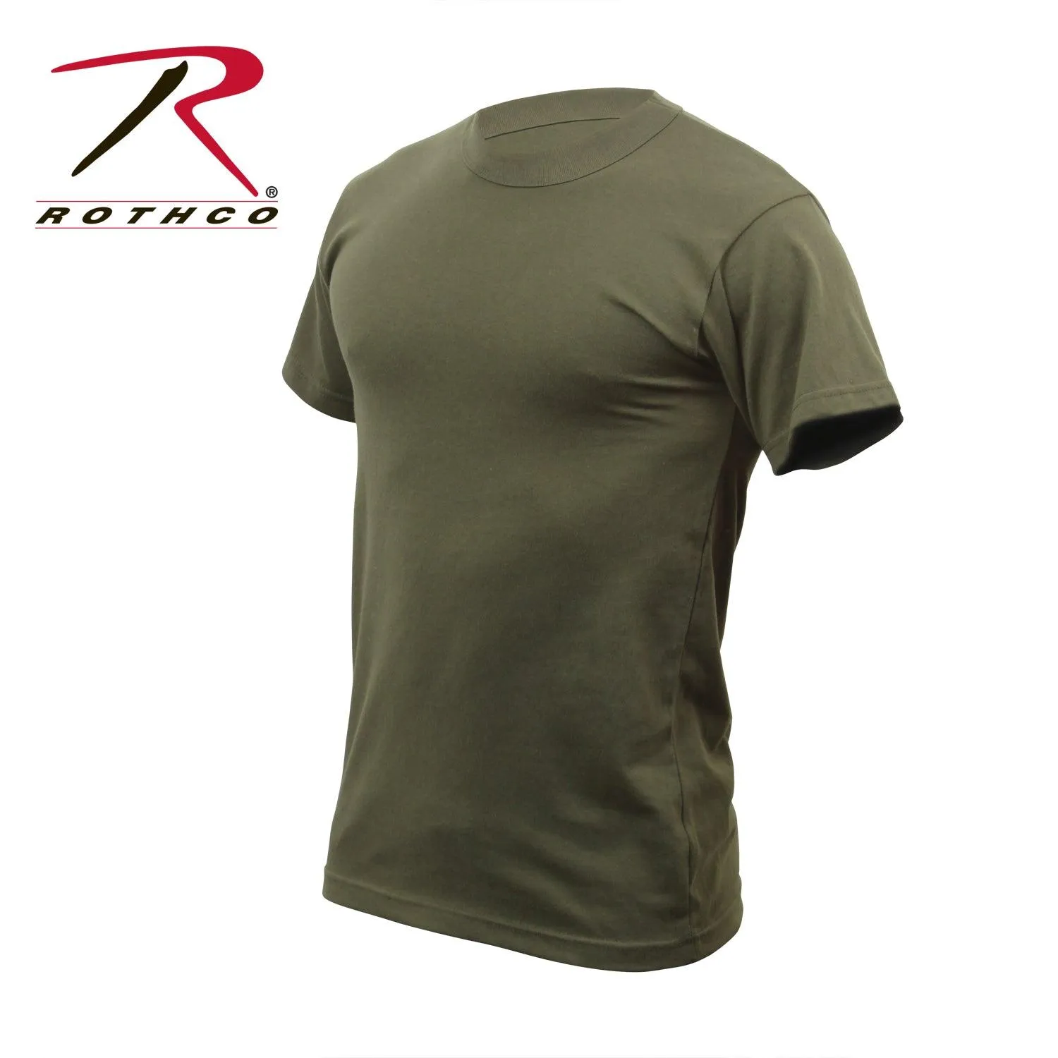 Solid Color T-Shirt with Cotton / Polyester Blend