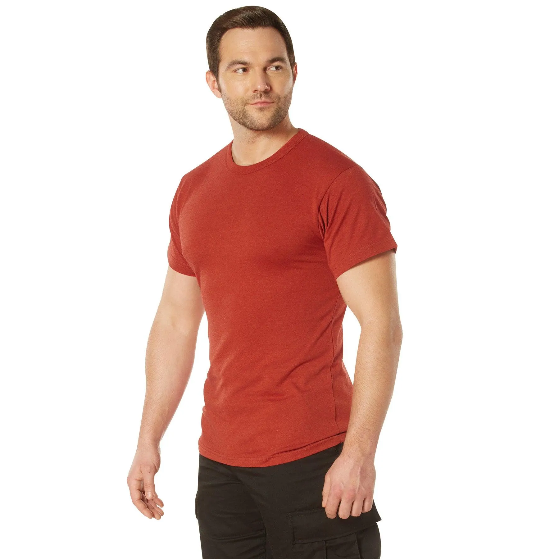 Solid Color T-Shirt with Cotton / Polyester Blend