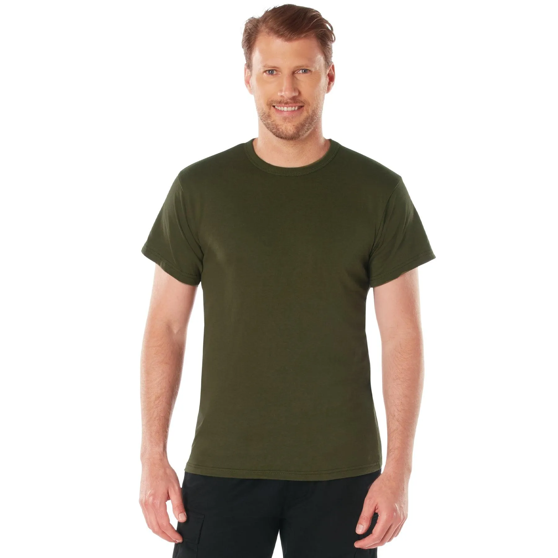 Solid Color T-Shirt with Cotton / Polyester Blend