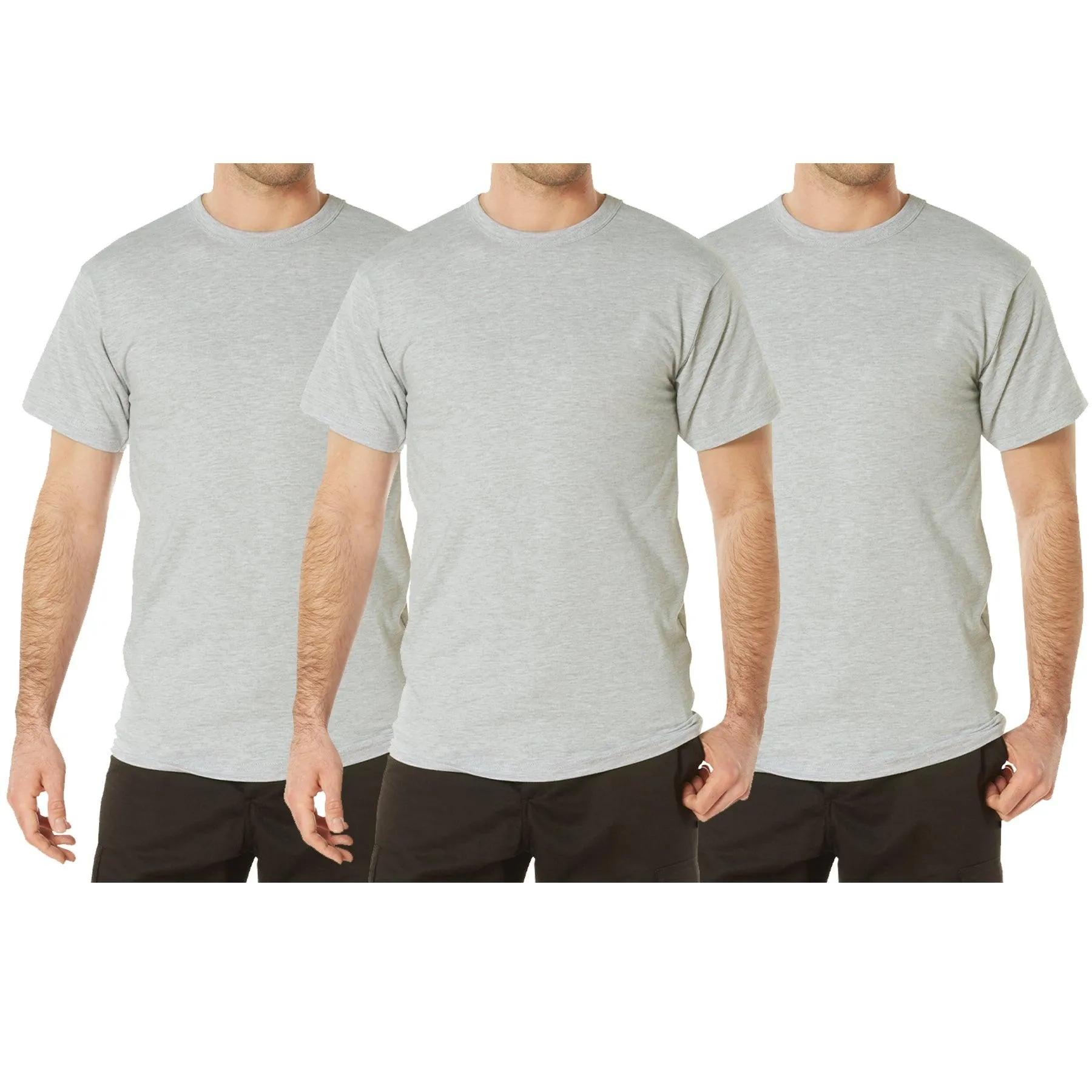 Solid Color T-Shirt with Cotton / Polyester Blend