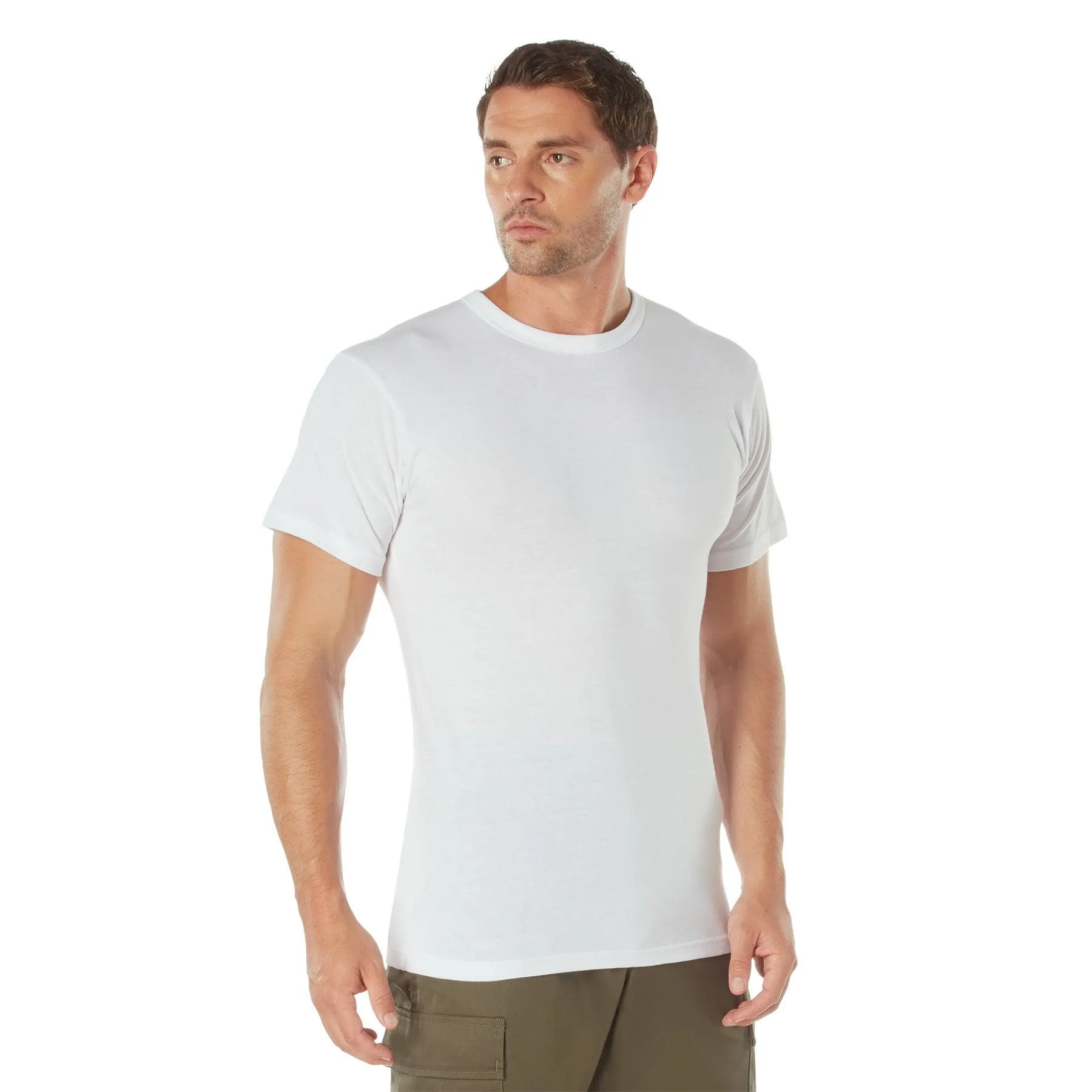 Solid Color T-Shirt with Cotton / Polyester Blend