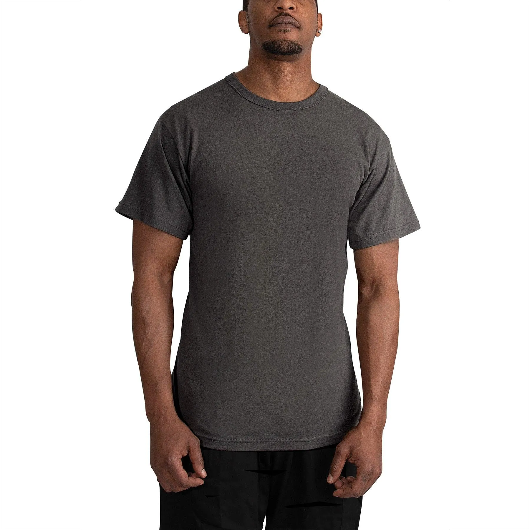 Solid Color T-Shirt with Cotton / Polyester Blend